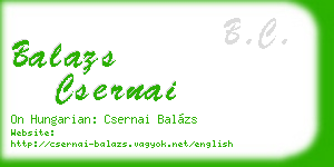 balazs csernai business card