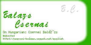 balazs csernai business card
